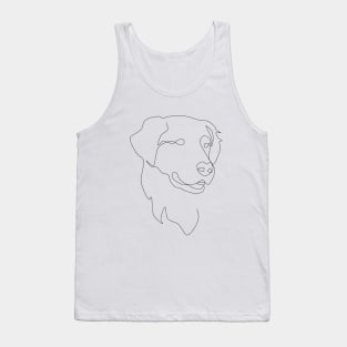 Golden Retriever Line Art Tank Top